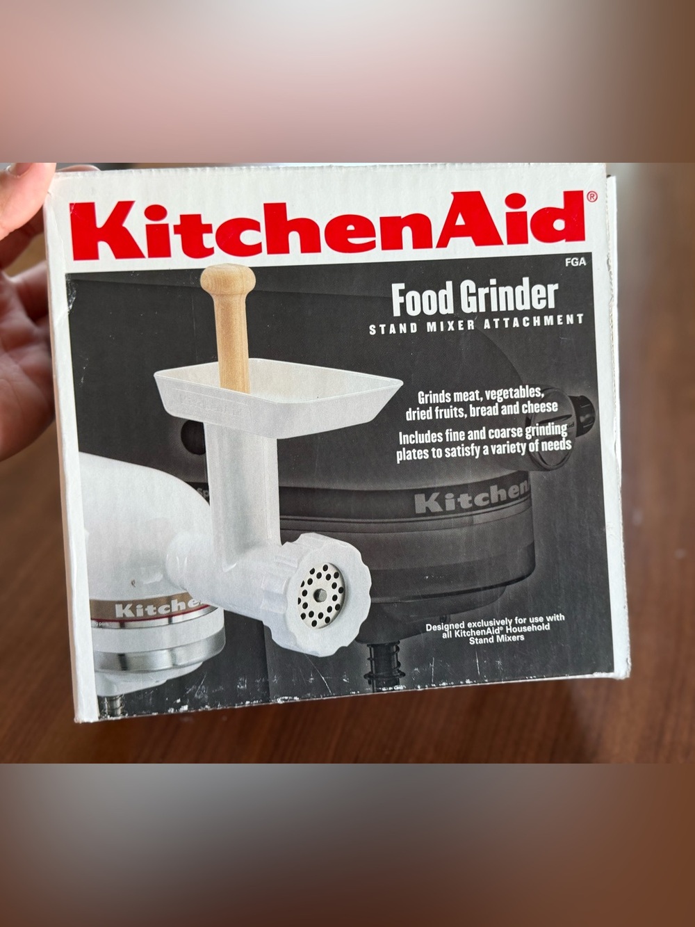 KitchenAid White Food Grinder Attachment for Stand Mixers